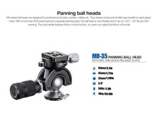 New Leofoto MH-35 Panning Ball Head/full dynamic/handlebar control/arca-swiss