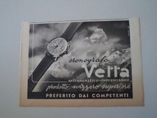 advertising Pubblicità 1946 OROLOGIO CRONOGRAFO VETTA
