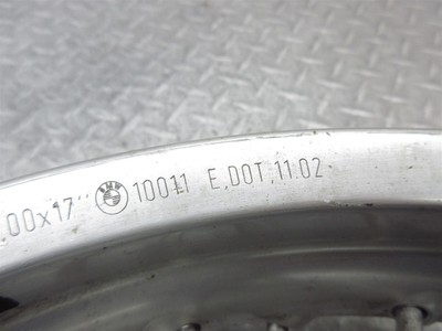 01 BMW F650 GS Rear BEHR Wheel 3x17 36312345806 Rim Rotor ABS 