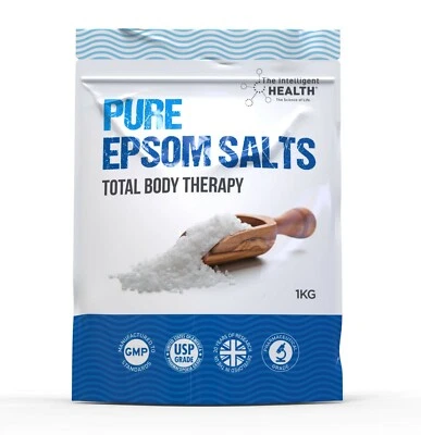 THE INTELLIGENT HEALTH Pure Epsom Salts Magnesium Sulphate Bath Salt Ideal for Relieving Sore Muscles