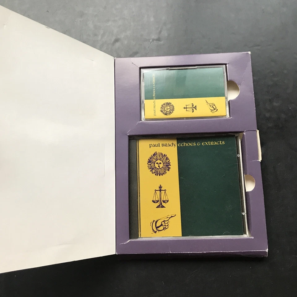 PAUL BRADY - ECHOES & EXTRACTS Cassette & CD Album Promo Pack. 1990. VERY GOOD. - Imagem 3 de 4