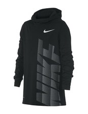 Nike Boy's Black Dry Faded Logo Training Hoodie L141551 Size Small