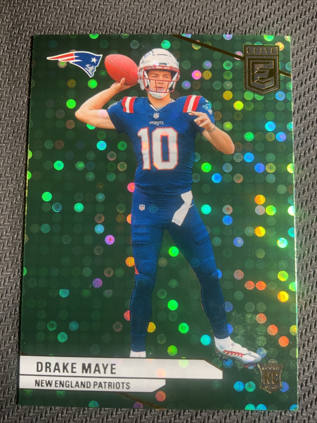 2024 Donruss Elite Football Drake Maye Green Disco Rookie Patriots RC #185