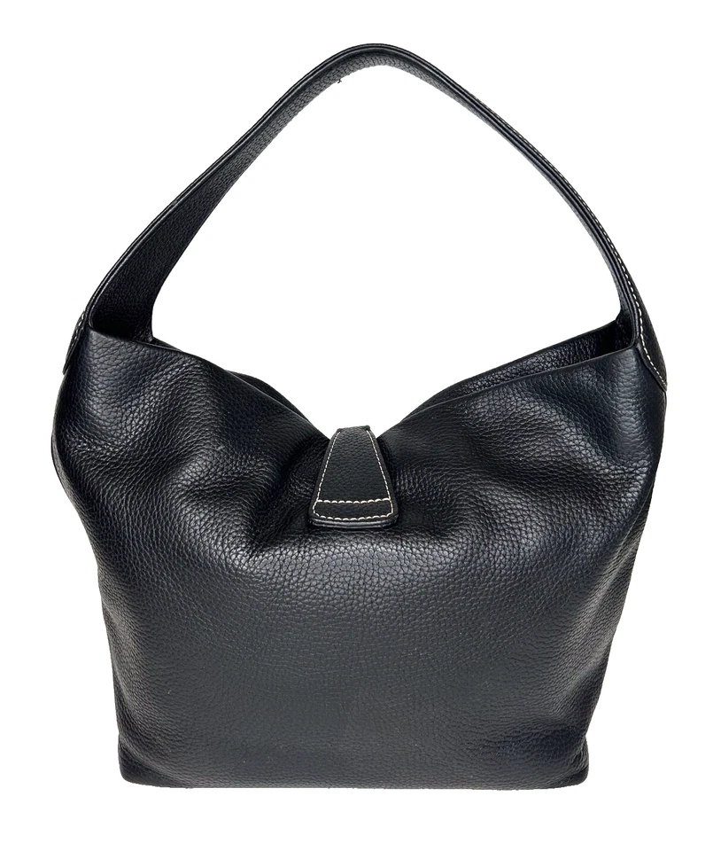 :Authentic DOONEY & BOURKE Pebble Grain Belvedere Black Hobo Shoulder Bag - Image 2 of 4