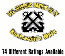 USS JOSEPHUS DANIELS CG 27 DLG 27 Oval Decal / Sticker Military U S Navy S06B