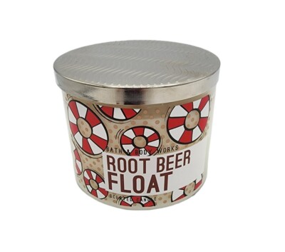 Bath & Body Works 14.5 oz 3 Wick Candle Root Beer Float Scented Candle New Rare