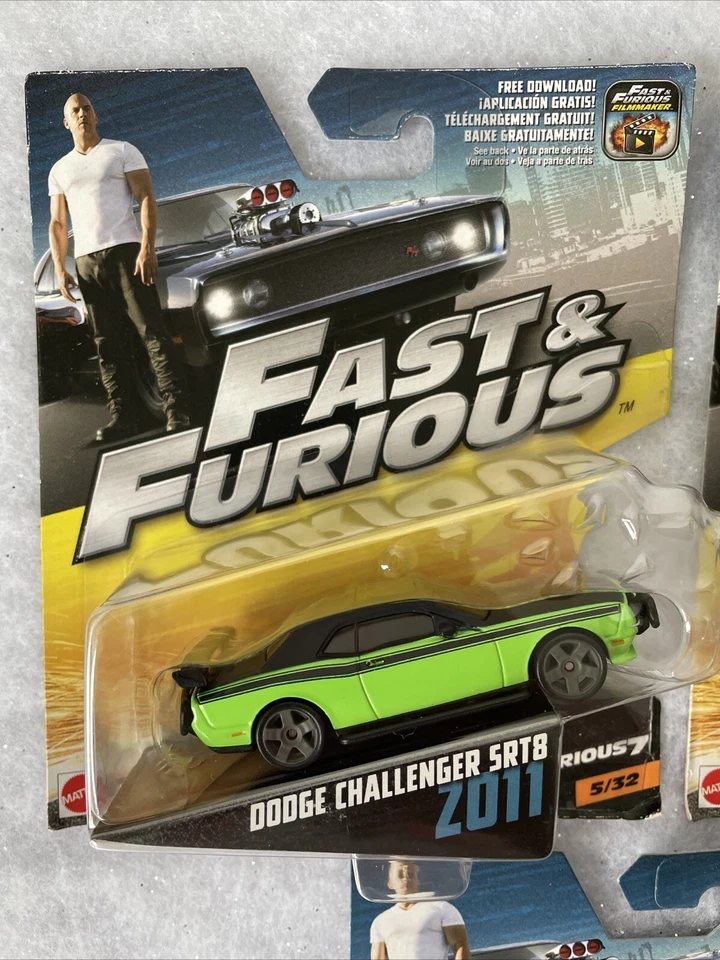Fast & Furious 2011 Dodge Challenger SRT8-3 Car Bundle of Collectible Diecast - Image 2 of 4
