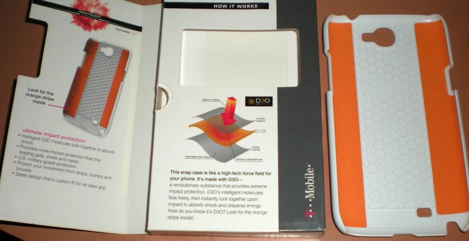 Hard Shell Snap-On Case for Samsung Galaxy Note II, White color, matte finish - Image 2 of 2