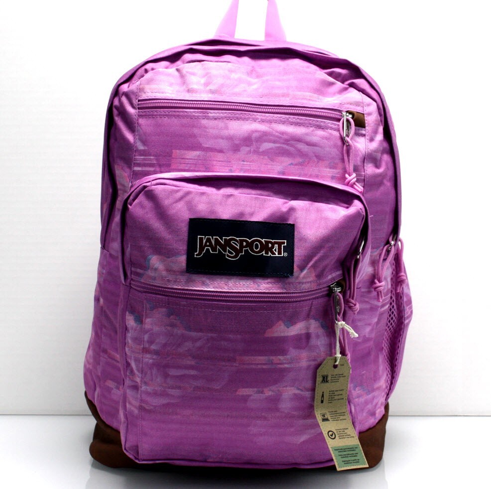 backpack jansport imitation Jansport COOL STUDENT LAPTOP / TABLET Backpack XL 34L Faux Leather Mystical  Rose