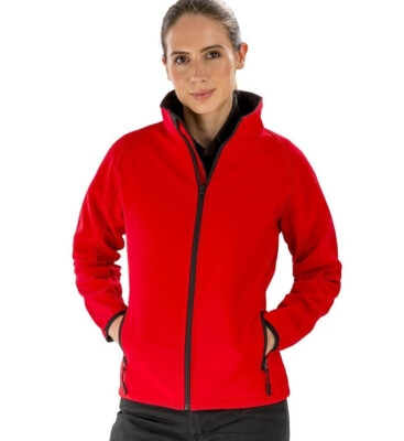 DAMEN RESULT SOFTSHEL JACKE ROT LARGE ATMUNGSAKTIV SOFTSHELL R231F