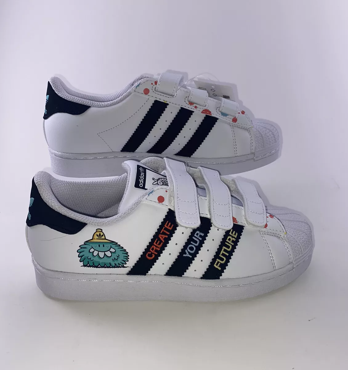 Sofocar Marketing de motores de búsqueda progenie ADIDAS Originals X KEVIN LYONS Superstar CF C Kids Size 2 New H05268 | eBay