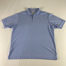 Tommy Bahama Polo Mens Large Blue Short Sleeve Modal Polyester Island Shirt