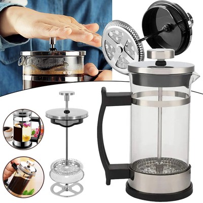 350/600ml French Press Kaffeebereiter,Glas Kaffeepresse,Glaskanne zum Teekochen
