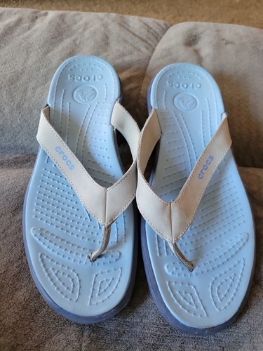 Crocs Men Santa Cruz Blue Canvas Flip 