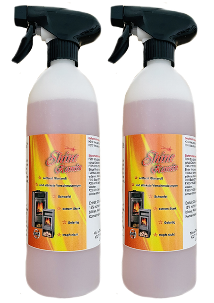 2X 750Ml Kaminscheiben Reiniger Pflege Glas Ruß Schmutz KaminöFen RußEntferner-image