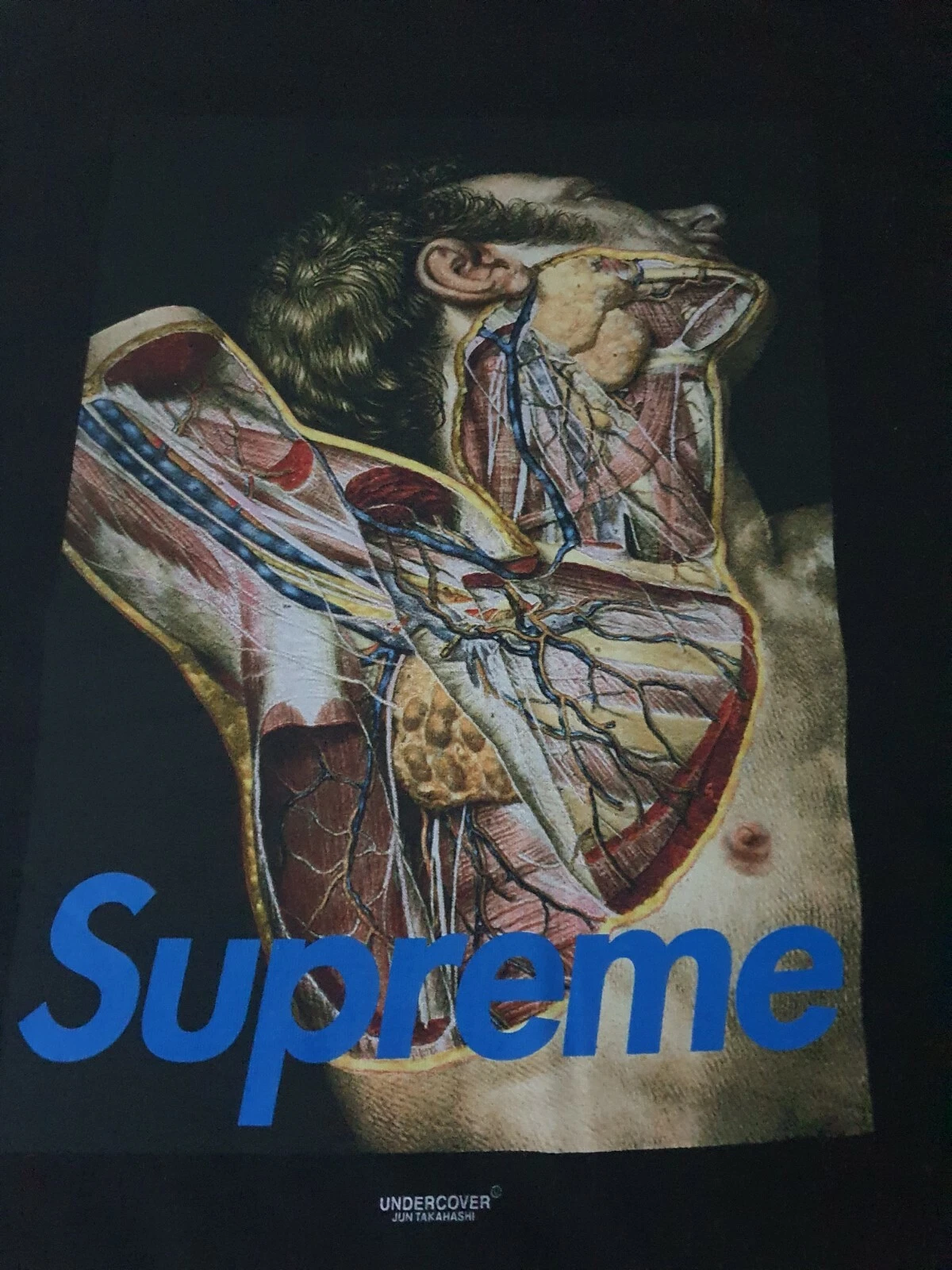 Tee shirt noir FW14 Supreme x Undercover Anatomy taille XL vintage 2014 rare