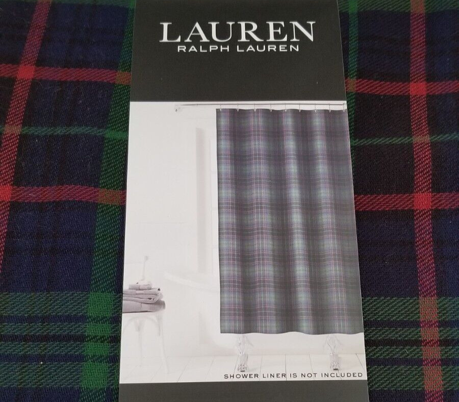 Lauren Ralph Lauren Red Plaid Shower Curtain 70 x 72" www.glwec.in
