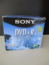 Sony DVD R 10 Pack With Cases 120 Min 4.7 GB 1X - 16X AccuCORE Enregistrable