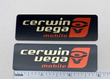 Cerwin Vega Mobile Speaker Badge Logo Emblem Pair CV 
