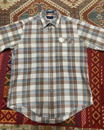 Levis Shirt Vintage Plaid 1980s Medium - Picture 1 of 7
