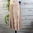 Jones Wear Skirt size 4 Pink Taupe Sheer Boho Knee A Line Modest Church Wedding — photo 8