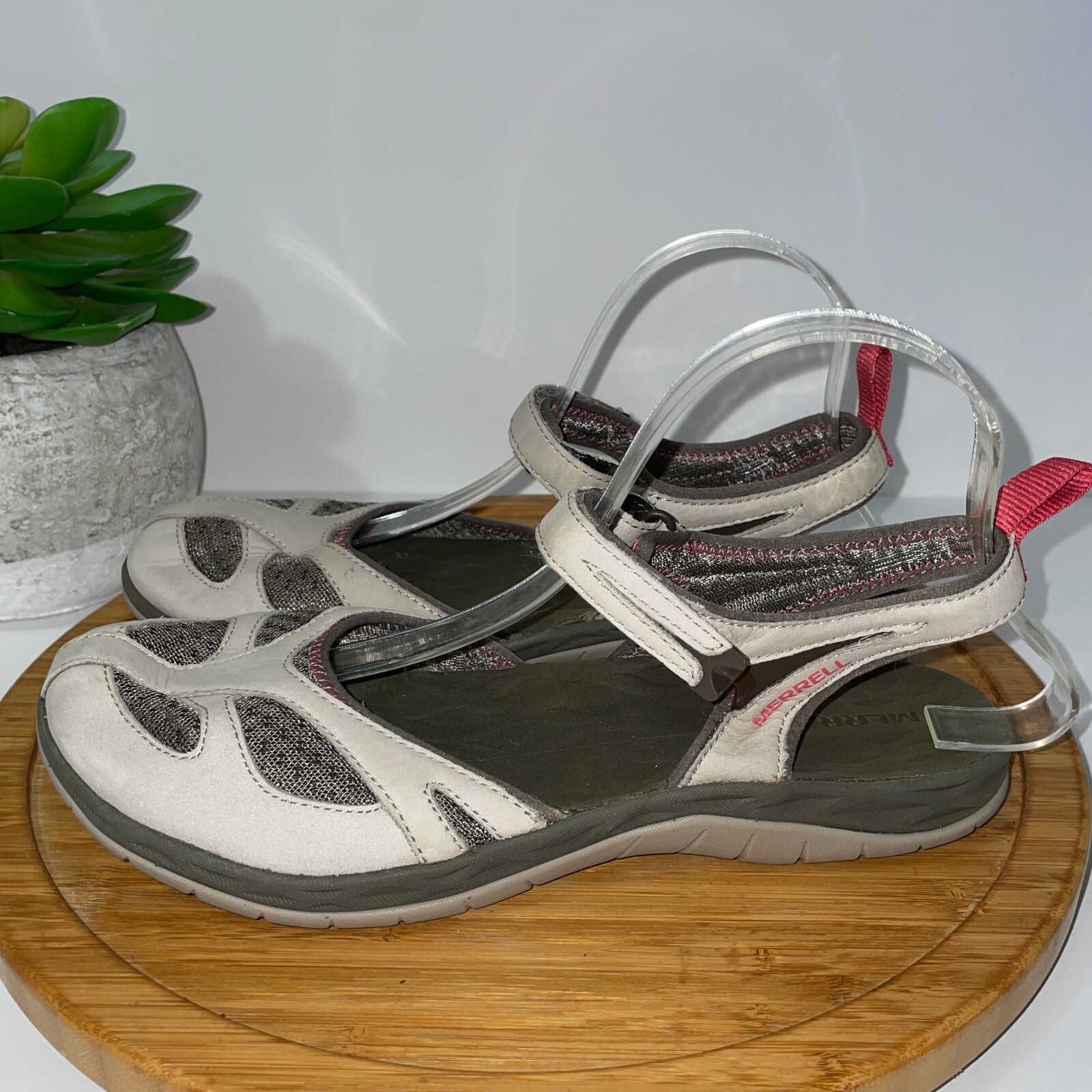 Sandali Merrell Siren Wrap Q2 beige Mary Jane grigio trail escursionismo taglia 9 5