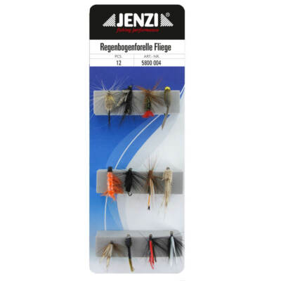 Jenzi Insect Imitation Fly Set Rainbow Trout Flies 12pcs insect bait