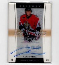 2005-06 Upper Deck Trilogy Ice Scripts Auto Marian Hossa #IS-HO