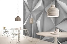 3D Gray Triangle ZHUA25706 Wallpaper Wall Mur...