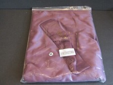 AW Bridal Robe Size XL Bride Wedding Light PURPLE Satin 3/4 Sleeves Tie Front