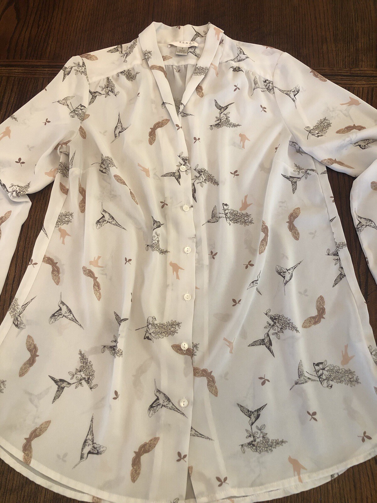 Kenar Bird Pattern Blouse Size Small Business Pro… - image 2