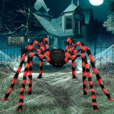 35" Spider Halloween Decor Haunted House Prop Indoor Outdoor Giant Spooky Party