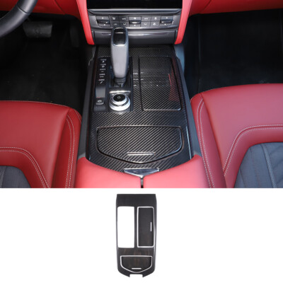 Real Carbon Fiber Gear Shift Panel Frame Cover Trim For Maserati Ghibli 2017-23