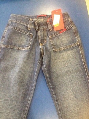 pit stop jeans Pantaloni donna vita bassa Con tasche larghi fondo ragazza |  eBay