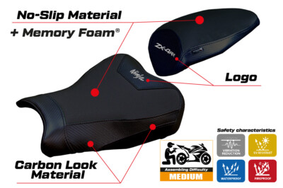 Kawasaki ZX4RR 2023 2024 2025 Seat Cover Tappezzeria Comfort Black