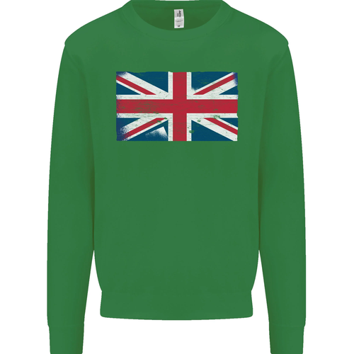 Distressed Union Jack Flag Great Britain Kids Sweatshirt Jumper - Picture 44 of 77