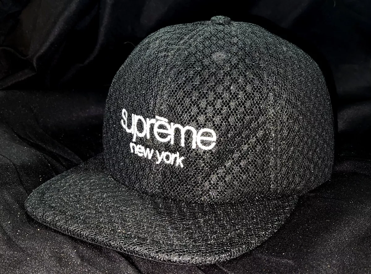 1994 SUPREME CLASSIC LOGO AIR MESH 6-PANEL BLACK HAT