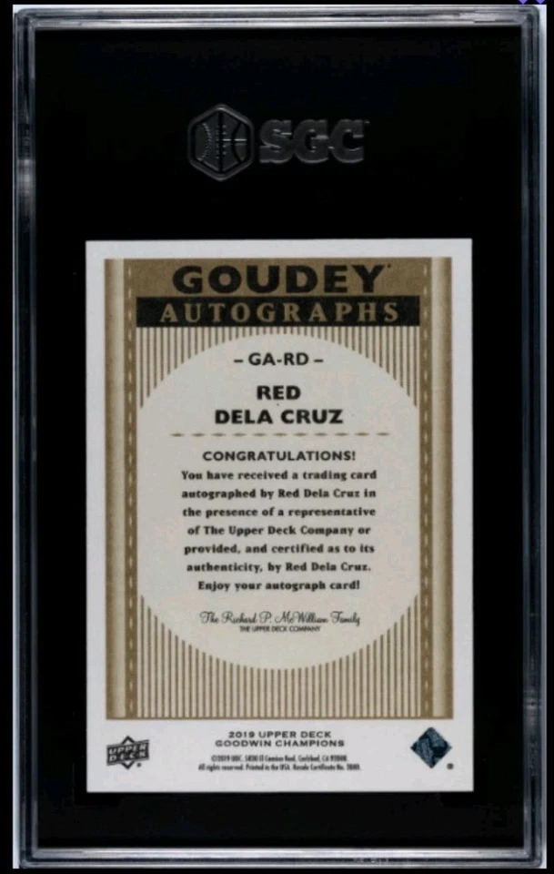Goodwins Champions 2019 Red Dela Cruz autógrafo automático de novato #GA-RD UFC SGC 10/10 Foto 2 de 2