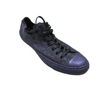 NWOB Converse All Star Purple Glitter Low Top Sneakers 162992C 10.5