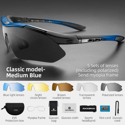 Polarized Cycling Glasses Men Sports Sunglasses Road MTB Mountain Bike Bicycle R