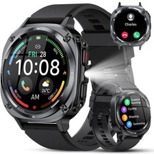 Military Smart Watches for Men Answer/Make Calls , 1.39" HD Fitness Watch, 24...