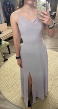 Bridal & Formal Lavender Bridesmaid Dress with Slit