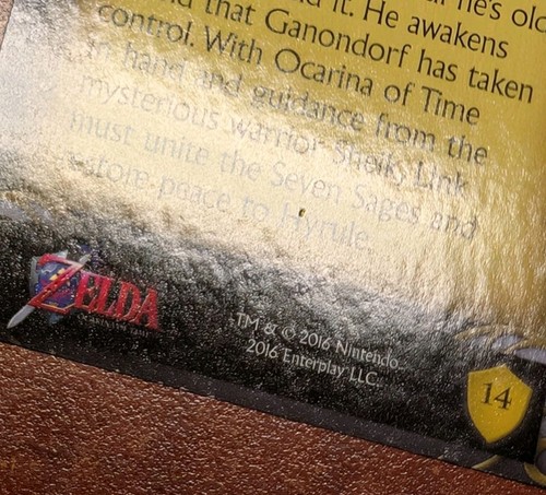 2016 Enterplay Legend of Zelda Ocarina Of Time 14 Silver Foil NM - Picture 6 of 6