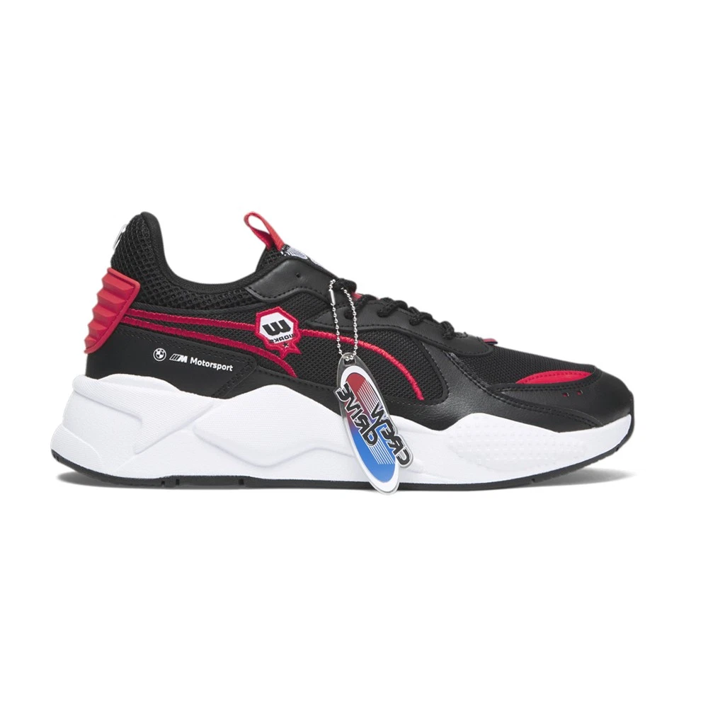 PUMA Bmw M Motorsport RsX Logo Gc Lace Up Mens Black Sneakers Casual Shoes 3079