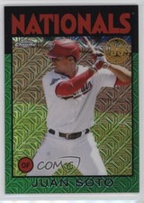 2021 Topps Silver Pack 1986 Chrome Baseball Green 91/99 Juan Soto #86BC-96 ob3