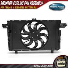 Front Radiator Cooling Fan Assembly with Shroud for Tesla Model 3 Y 2021-2023