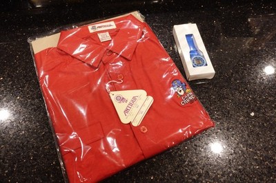 Vintage  Cap'n Crunch Cereal Employee Shirt and LCD Watch BOTH        LAST ONE