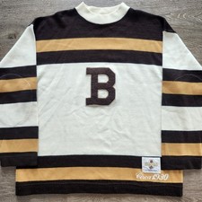 Vintage Boston Bruins CCM Heritage Sweater Circa 1930 One Size Made in Canada