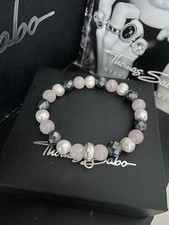 Genuine Thomas Sabo ‘Pink White Grey Charm Bracelet’ RRP £39 Size L, Rare.