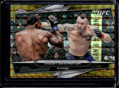2026 Topps Chrome UFC Colby Covington Gold Geometric Refractor #/50